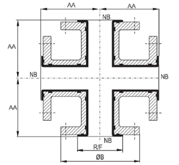 PTFE Lined Equal Cross